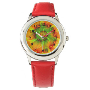 Psychedelische Farben Modernes Abstraktes Fraktal Armbanduhr