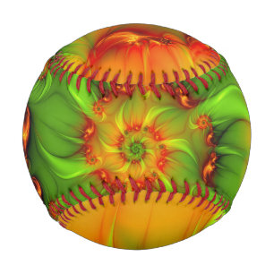Psychedelische Farben Modernes Abstraktes Fraktal Baseball
