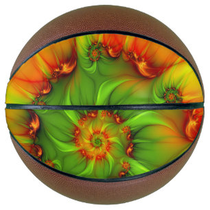 Psychedelische Farben Modernes Abstraktes Fraktal  Basketball