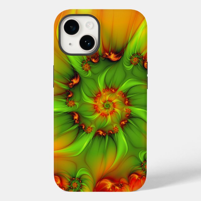 Psychedelische Farben Modernes Abstraktes Fraktal  Case-Mate iPhone 14 Hülle (Rückseite)