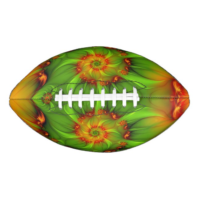 Psychedelische Farben Modernes Abstraktes Fraktal  Football (Vorderseite)
