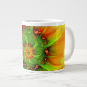 Psychedelische Farben Modernes Abstraktes Fraktal  Jumbo-Tasse