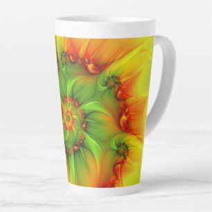 Psychedelische Farben Modernes Abstraktes Fraktal  Milchtasse