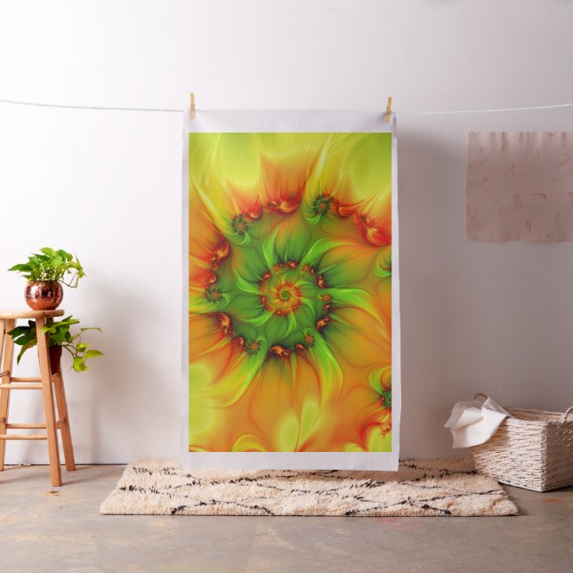 Psychedelische Farben Modernes Abstraktes Fraktal  Stoff (Beispiel)