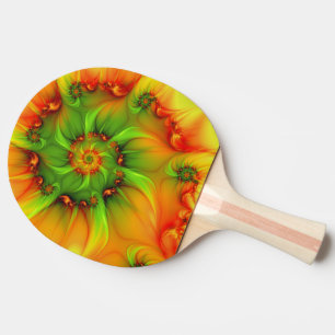 Psychedelische Farben Modernes Abstraktes Fraktal  Tischtennis Schläger