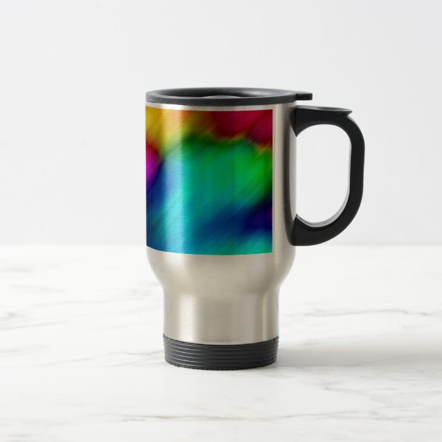 Psychedelische Farben Reisebecher (Rechts)