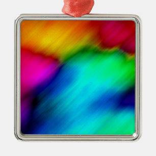 Psychedelische Farben Silbernes Ornament