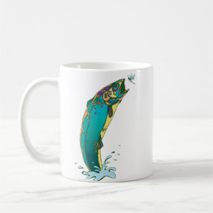 Psychedelische Forellenfischerei Kaffeetasse