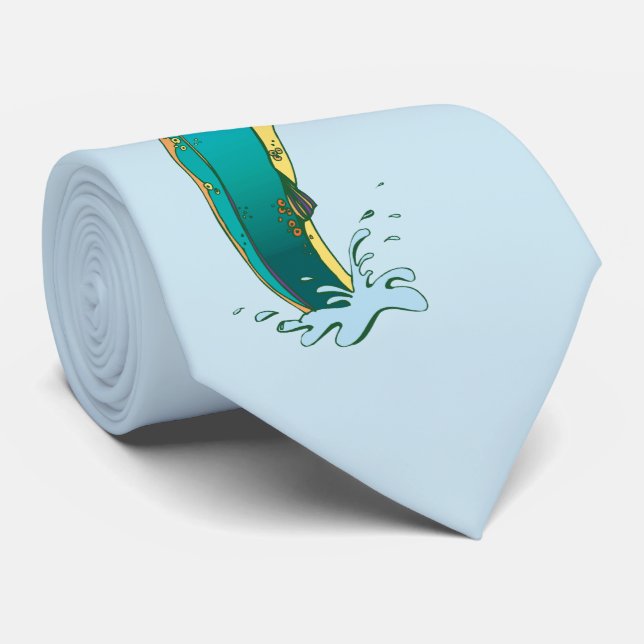 Psychedelische Forellenfischerei Krawatte (Gerollt)