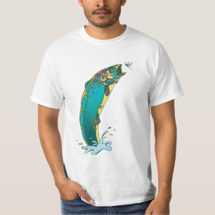 Psychedelische Forellenfischerei T-Shirt
