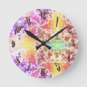 Psychedelische Fraktal-Kunst-Entwurfs-Uhr Runde Wanduhr