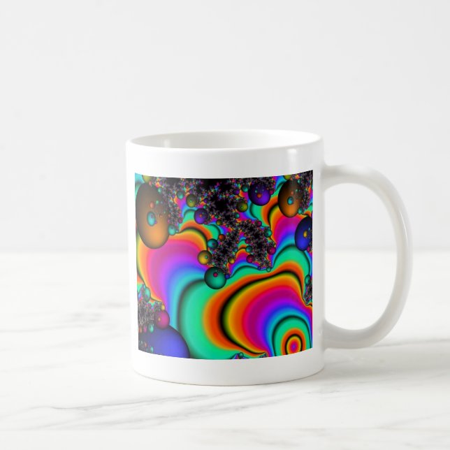 psychedelische Fraktal-Kunst Kaffeetasse (Rechts)