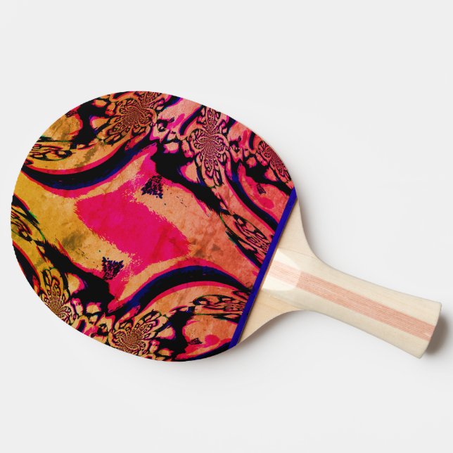Psychedelische Fraktale Ping Pong Paddle Tischtennis Schläger (Seitenansicht)