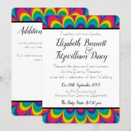 Psychedelische Gefärbte Krawatte Abend Einladung