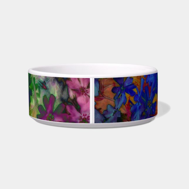 Psychedelische gefärbte Krawatte blühte Hunde- Napf (Rückseite)