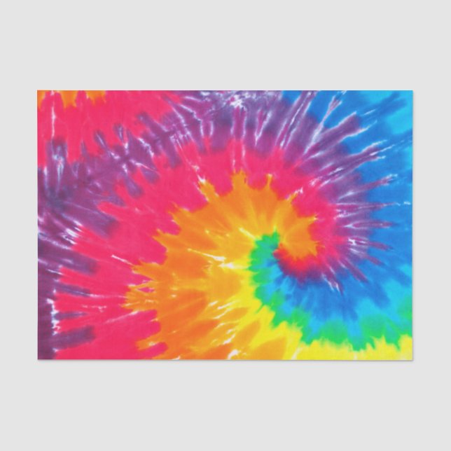 Psychedelische Gefärbte Krawatte Seidenpapier (Vorderseite)