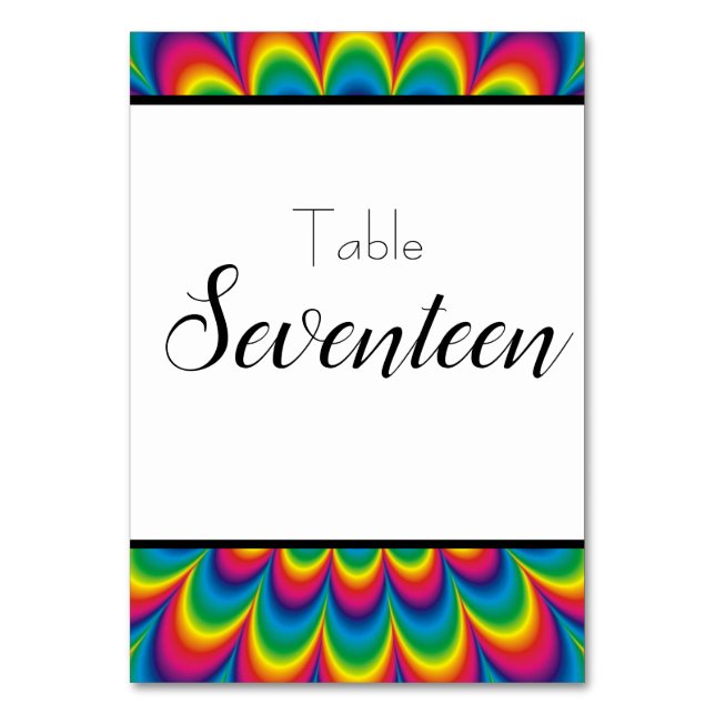 Psychedelische Gefärbte Krawatte Tischnummer (Vorderseite)