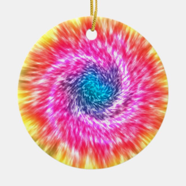 Psychedelische Gefärbte Krawatte Weihnachtsschmuck (Vorne)