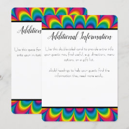 Psychedelische Gefärbte Krawatte Zusätzliche Infok Einladung