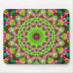 Psychedelische Geometrie Mandala Ball Mousepad