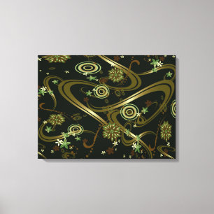 Psychedelische Goldkunst-Leinwand Leinwanddruck
