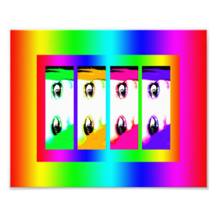 Psychedelische helle Augen Fotodruck