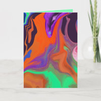 Psychedelische helle Show-Geburtstags-Karte