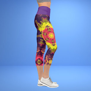 Psychedelische Hippie-Leggings Capri Leggings