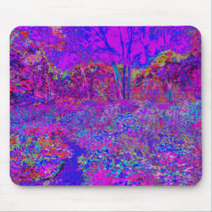 Psychedelische impressionistische violette Landsch Mousepad