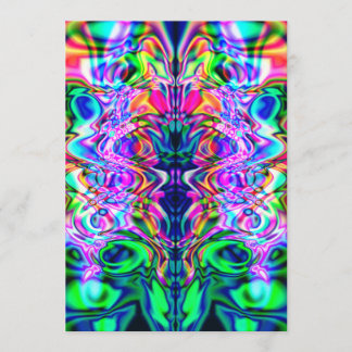 Psychedelische Irisierende Einladungskarte