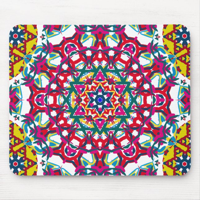 Psychedelische Kaleidoskop-Grafik: Mousepad (Vorne)