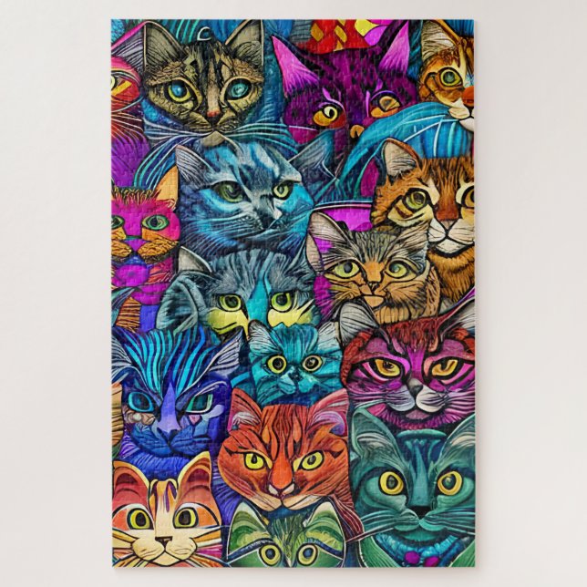Psychedelische Katzen (Vertikal)