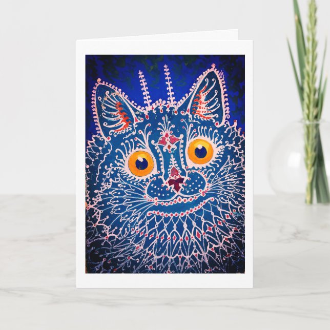 Psychedelische Katzen Danke Karte (Vorderseite)