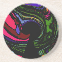 Psychedelische Keyhole-Untersetzer