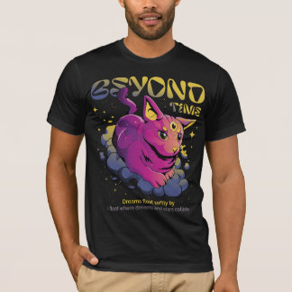 Psychedelische Kosmische Katze - Beyond Time T-Shi T-Shirt
