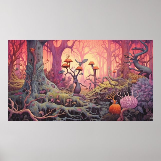 Psychedelische Kreatur Poster (Vorne)