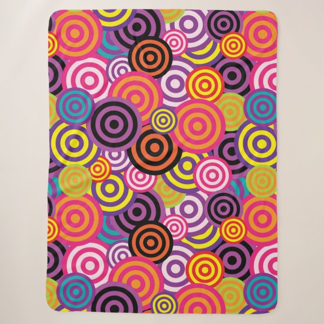 psychedelische Kreisdecke Sherpadecke (Vorderseite)