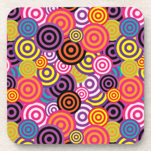 psychedelische Kreise Untersetzer-Set Getränkeuntersetzer