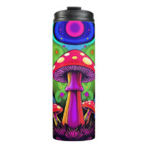 Psychedelische lebendige farbenfrohe Retro-Pilze
