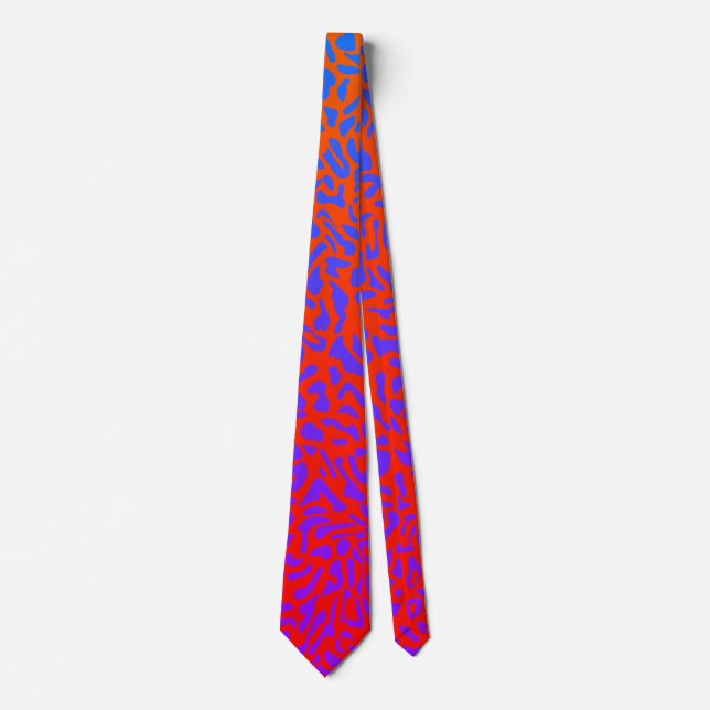 Psychedelische Leopardenprint-Krawatte Krawatte (Vorderseite)
