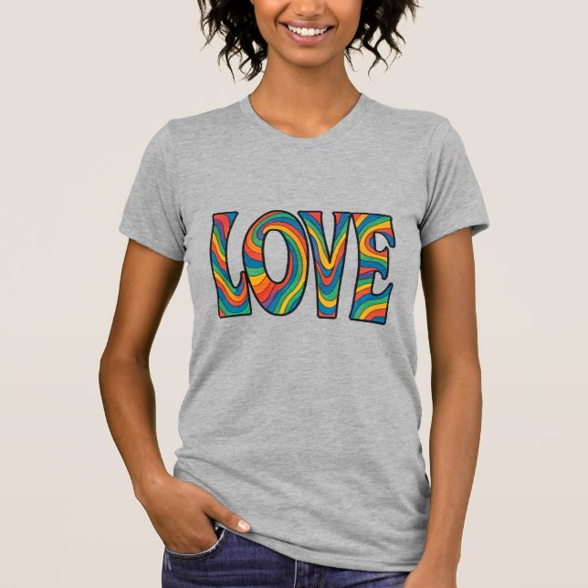Psychedelische Liebe Design T Shirt (Vorderseite)