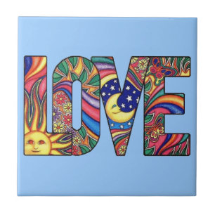 Psychedelische Liebe Fliese