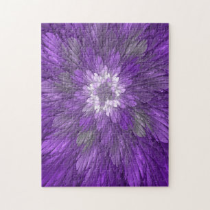 Psychedelische lila Blumen-Abstract-Fraktal-Kunst