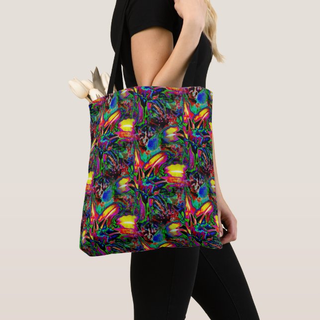 Psychedelische Lilien... Tasche (Von Nahem)