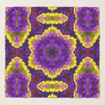 Psychedelische Mandala-Blume Gelb und Lila
