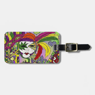 Psychedelische Mardi Gras Feder Maske Gepäckanhänger