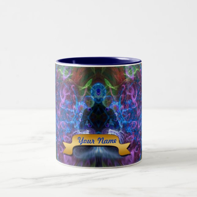 Psychedelische Meditation Visionäre Kunst Tasse (Mittel)