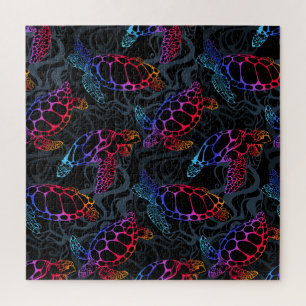 Psychedelische Meeresschildkröte: Boho Ocean