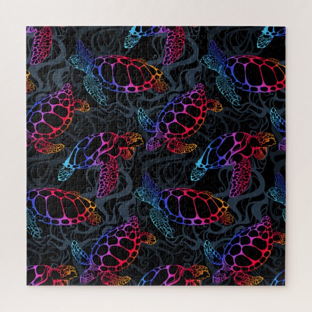 Psychedelische Meeresschildkröte: Boho Ocean (Vertikal)