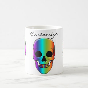 Psychedelische menschliche Schädel Thunder_Cove Kaffeetasse